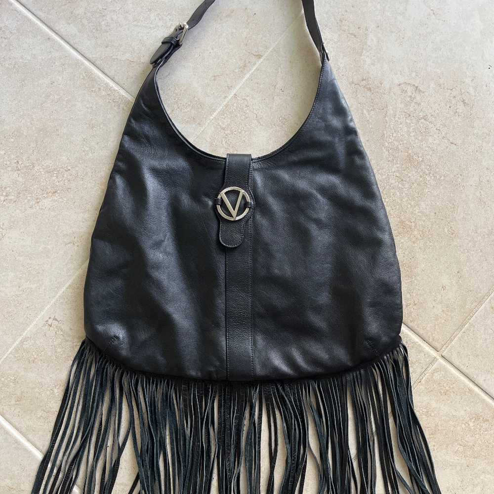 Valentino Leather Fringe shoulder bag